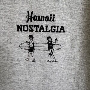 Hanes Authentic Hawaii Nostalgia Gray Short Sleeve Tee Classic Size Large